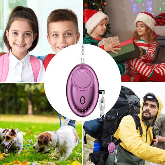 Gvolatee 3 Stücke taschenalarm, 130dB schrillalarm, Alarm schlüsselanhänger Frauen mit LED-Licht, taschenalarme, sicherheitsschlüsselanhänger für Frauen, sicherheitsalarm für Children/Women/Seniors