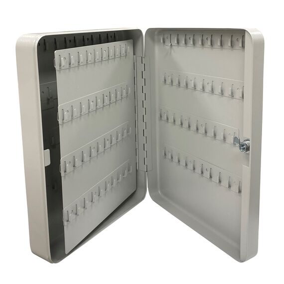 ARREGUI PLL160 Schlüsselschrank | Schlüsselkasten | Schlüsselbox aus lackiertem Stahl | Abschließbar mit 160 Haken und Schlüsselschloss | inkl. 160 beschriftbare Schlüsselanhänger | 37x28x8 cm | Grau