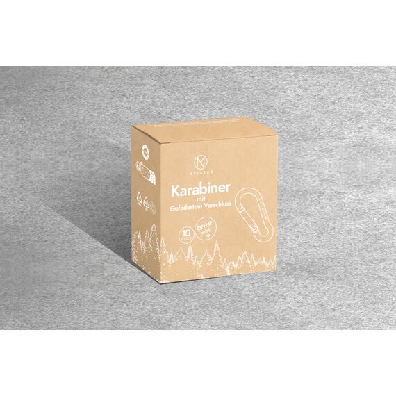 MyIdeaz Karabiner mit Schnappverschluss, Set mit 10–60 mm x 6 mm Karabinerhaken, Premium-Qualitätsstahl für Wandern, Camping, Schlüsselanhänger, Karabiner bis zu 12