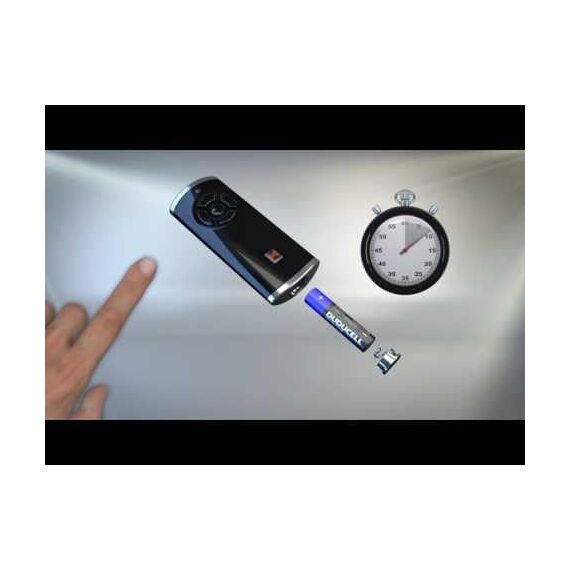 Hörmann Handsender HSE 4 BS (Frequenz 868 MHz, Hochglanz Carbon, Garagentorantrieb mit Chrom-Kappen, Batterien, Maße 28x70x14 mm, inkl. Schlüsselring) 4511585