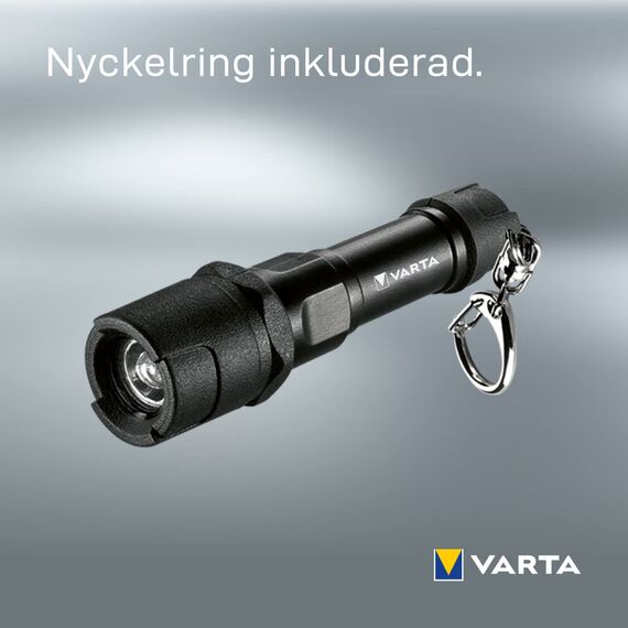 VARTA Taschenlampe LED Mini inkl. 1x AAA Batterien, Indestructible Key Chain Light Schlüsselleuchte, Taschenleuchte, Schlüsselanhänger, sehr robust, spritzwassergeschützt (Packung mit 2)