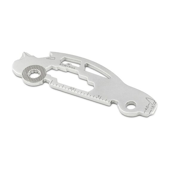 Geschenkartikel: ROMINOX Key Tool // Auto/Car, 18 Funktionen, Keytool Schlüsselanhänger, Flaschenöffner, Edelstahl Multitool, Multifunktionswerkzeug, Führerschein, Kleinigkeit für Adventskalender