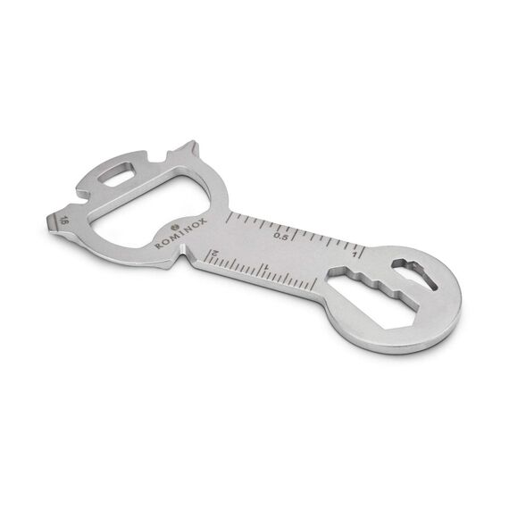 Geschenkartikel: ROMINOX Key Tool // Snake, 18 Funktionen, Keytool Schlüsselanhänger, Einkaufswagenlöser, Edelstahl Multitool, Multifunktionswerkzeug, Kleinigkeit für Adventskalender