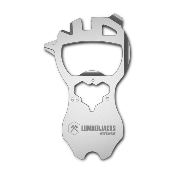 Geschenkartikel: ROMINOX Key Tool // Little Shopper, 14 Funktionen, Keytool Schlüsselanhänger, Edelstahl Multitool, Multifunktionswerkzeug, auf Reisen oder im Urlaub, Kleinigkeit für Adventskalender