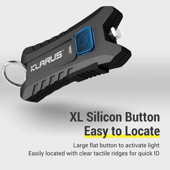 klarus Mi2 Wiederaufladbare LED-Schlüsselanhänger-Taschenlampe, USB C,40 Lumen, klein, leicht, Taschenlampe, Stromversorgung durch integrierten Akku