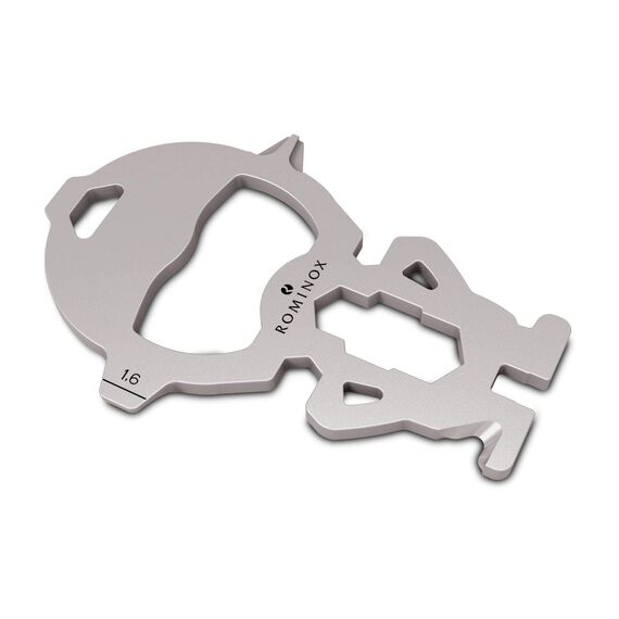 Geschenkartikel: ROMINOX Key Tool // Little Genius,13 Funktionen, Keytool Schlüsselanhänger, Edelstahl Multitool, Multifunktionswerkzeug, auf Reisen oder im Urlaub, Kleinigkeit für Adventskalender