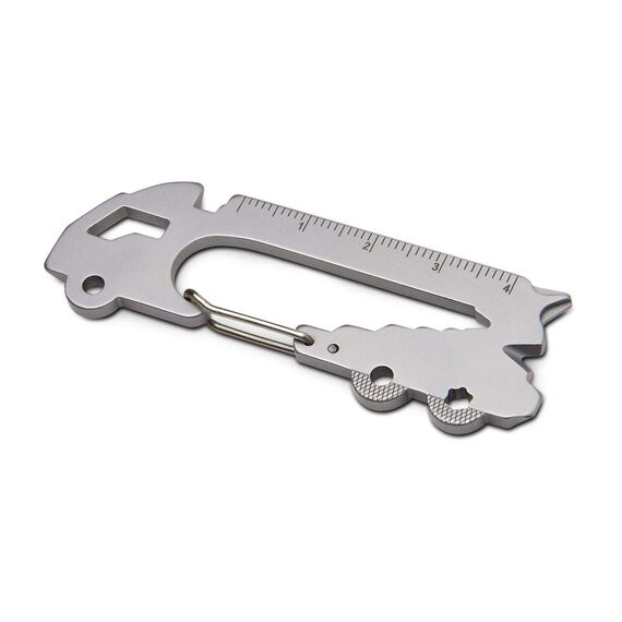 Geschenkartikel: ROMINOX Key Tool, Truck, 22 Funktionen, Keytool Schlüsselanhänger LKW, Edelstahl Multitool, Multifunktionswerkzeug, Kleinigkeit für Adventskalender