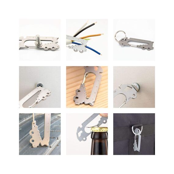 Geschenkartikel: ROMINOX Key Tool, Truck, 22 Funktionen, Keytool Schlüsselanhänger LKW, Edelstahl Multitool, Multifunktionswerkzeug, Kleinigkeit für Adventskalender