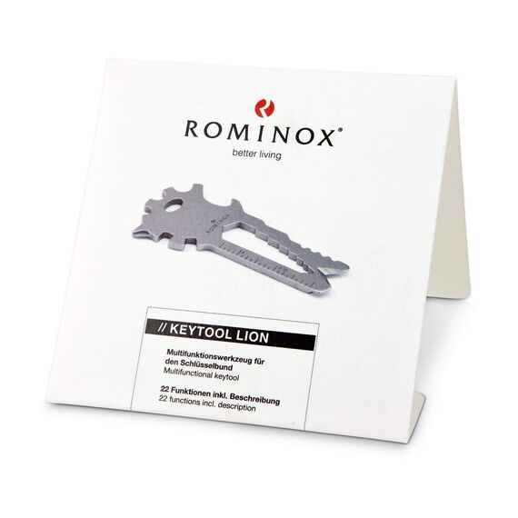 Geschenkartikel: ROMINOX Key Tool // Lion, 22 Funktionen, Edelstahl Multitool, Multifunktionswerkzeug, Kleinigkeit für Adventskalender