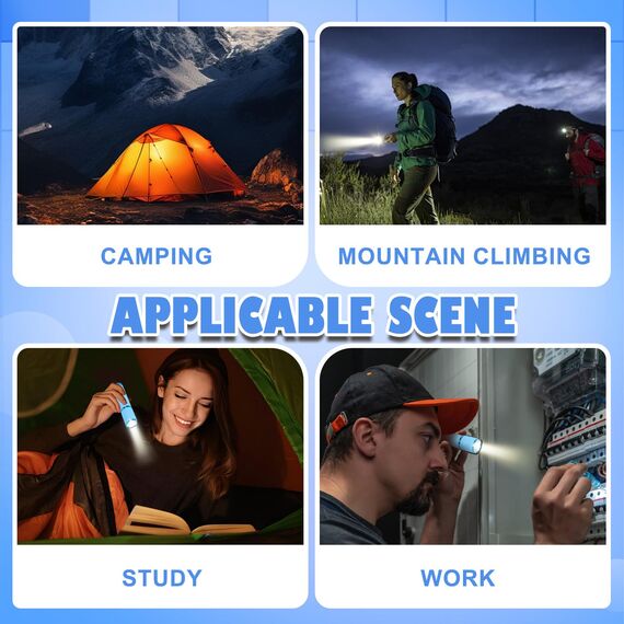 TaimeiMao 4 Stück Mini LED Taschenlampe mit 9 LED, Taschenlampen mit Lanyard und Gummigriff, Superhelle Mini Led Taschenlampe,Taschenlampe Wasserdicht für Haushalt Auto Outdoorarbeit Reisen Camping