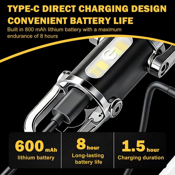 TaimeiMao Superhelle Mini-Schlüsselanhänger, Superhelle Mini Led Taschenlampe, Taschenlampe LED Aufladbar, Taschenlampe Wasserdicht für Haushalt Auto Outdoorarbeit Reisen Camping(9cm)