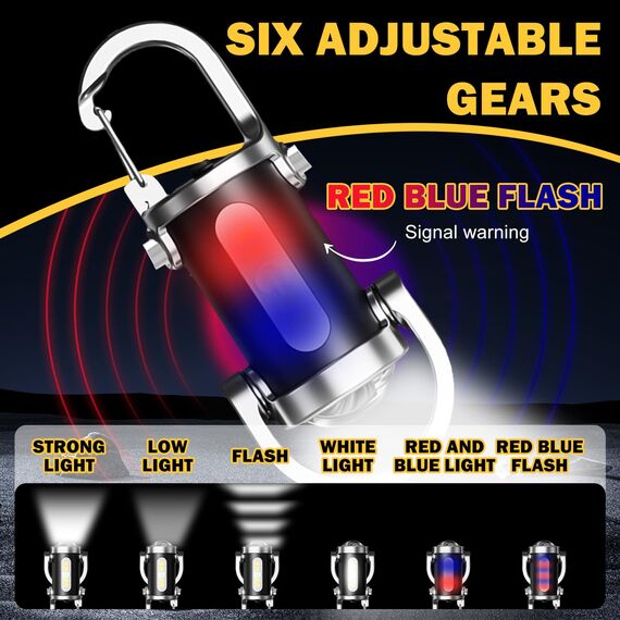 TaimeiMao Superhelle Mini-Schlüsselanhänger, Superhelle Mini Led Taschenlampe, Taschenlampe LED Aufladbar, Taschenlampe Wasserdicht für Haushalt Auto Outdoorarbeit Reisen Camping(9cm)