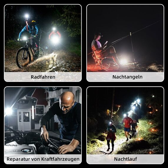 MAKDAK Pack of 4 Schlüsselanhänger Taschenlampen Cob Schlüsselanhänger Arbeitslicht 4-Licht Modi Kleines Notlicht mit faltbarer Halterung Flaschenöffner für Angeln, Camping und Gehen