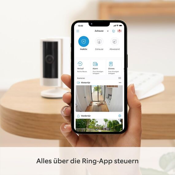 Ring Alarm - S + Innenkamera (Indoor Camera, 2. Gen.) im Paket | Alarmanlage für Haus & Wohnung mit WLAN & Kamera | Alarm-Benachrichtigungen auf dein Smartphone, haustierfreundlich | Alexa-kompatibel