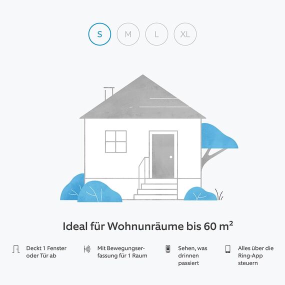 Ring Alarm - S + Innenkamera (Indoor Camera, 2. Gen.) im Paket | Alarmanlage für Haus & Wohnung mit WLAN & Kamera | Alarm-Benachrichtigungen auf dein Smartphone, haustierfreundlich | Alexa-kompatibel