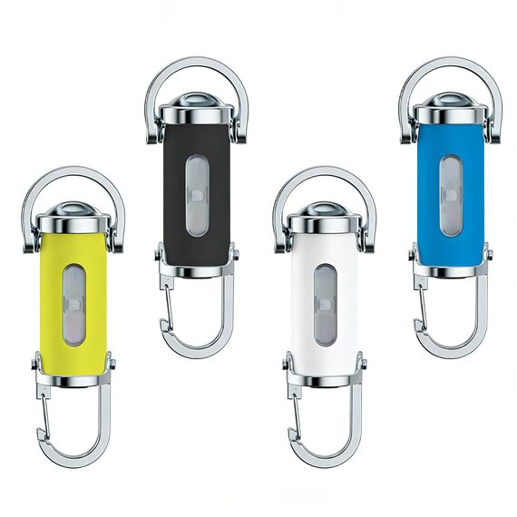 TaimeiMao 4 Stück 1200LM Superhelle Mini-Schlüsselanhänger, Superhelle Mini Led Taschenlampe, taschenlampe Wasserdicht für Haushalt Auto Outdoorarbeit Reisen Camping（Blau, Gelb, Schwarz und Weiß）