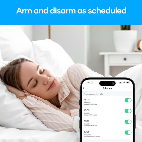 AGSHOME Alarmanlage, kabellos, 15 Stück, WLAN, Sicherheit, Einbrecher System kabellos, 120 dB, Sicherheitssets für zu Hause, erweiterbar – kompatibel mit Alexa, Google Assistant