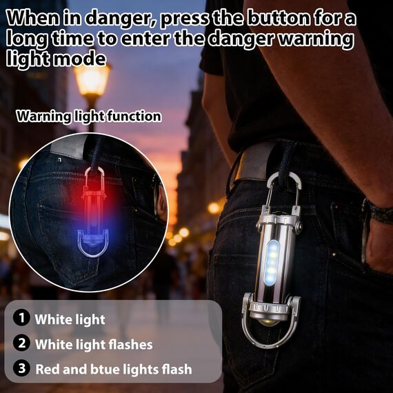 TaimeiMao Superhelle Mini-Schlüsselanhänger, Superhelle Mini Led Taschenlampe, Taschenlampe LED Aufladbar, Taschenlampe Wasserdicht für Haushalt Auto Outdoorarbeit Reisen Camping(Silber)