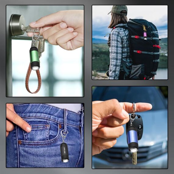 4 Stück Mini LED Taschenlampe,Kindertaschenlampen,Kleine LED Taschenlampe Schlüsselanhänger,Taschenlampe USB Aufladbar,Taschenlampe Klein,für Klettern,Camping,Outdoor,Geschenke zum Kindergeburtstag