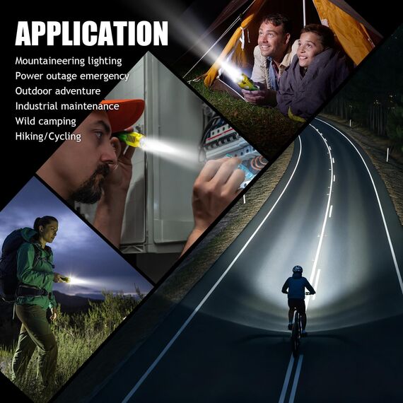 TaimeiMao Taschenlampe LED Aufladbar,200 Lumens,3 Lichtmodi,kleine Flashlight Schlüsselbund Handlampe Wasserdicht,mit Magnete, für Camping,Wandern,Outdoor,Notfälle