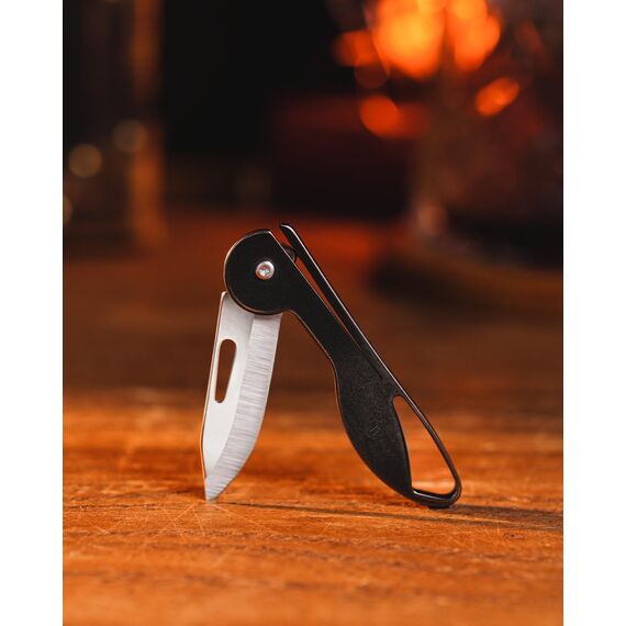 KeyUnity KK05M Titan Taschenmesser Klein Mini-Edc Messer Rasiermesserscharfe Kleines Klappmesser, Leichtes EDC Schlüsselanhänger Messer für Camping, Wandern und Outdoor (Schwarz, Mittel)