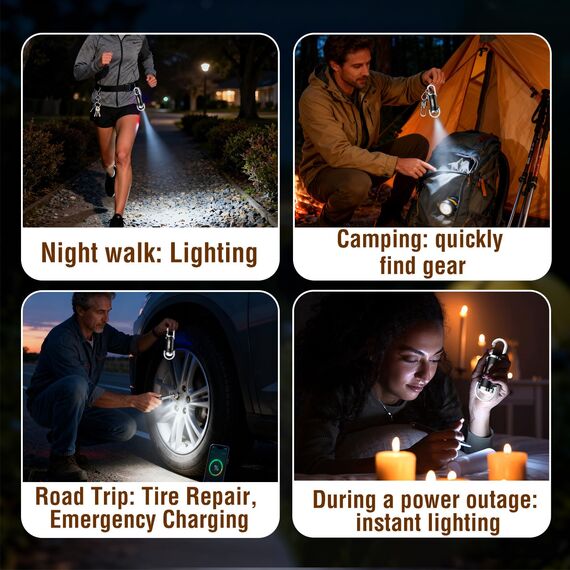 Portable Rechargeable Bright Keychain Flashlight Phone Charger,mit Power Bank für Outdoor,1200LM Superhelle Mini-Schlüsselanhänger, Superhelle Mini Led Taschenlampe, Taschenlampe Wasserdicht für Haush