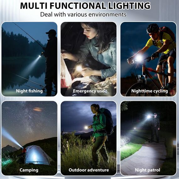 TaimeiMao Superhelle Mini-Schlüsselanhänger, Superhelle Mini Led Taschenlampe, Taschenlampe LED Aufladbar, Taschenlampe Wasserdicht für Haushalt Auto Outdoorarbeit Reisen Camping(Silber)