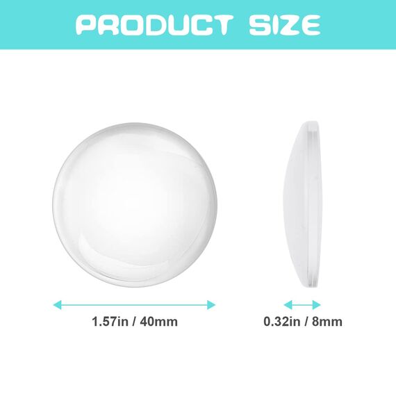 Vicloon Türstopper, 12 Stück Dezente Türpuffer Transparent, 40 * 8mm Silicone Türstopper Wand, Selbstklebend Transparent​ Runde für Türklinkenpuffer, Schützende Tür Stoßstange Wand Schalldämpfer
