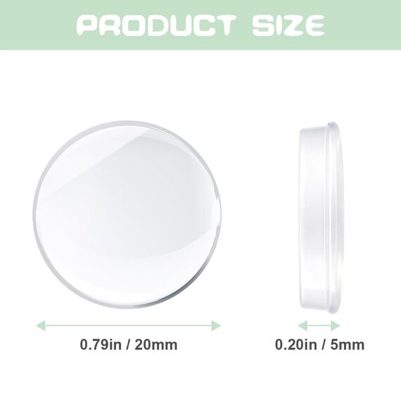 Vicloon Türstopper, 24 Stück Dezente Türpuffer Transparent, 20 * 5mm Silicone Türstopper Wand, Selbstklebend Transparent​ Runde für Türklinkenpuffer, Schützende Tür Stoßstange Wand Schalldämpfer