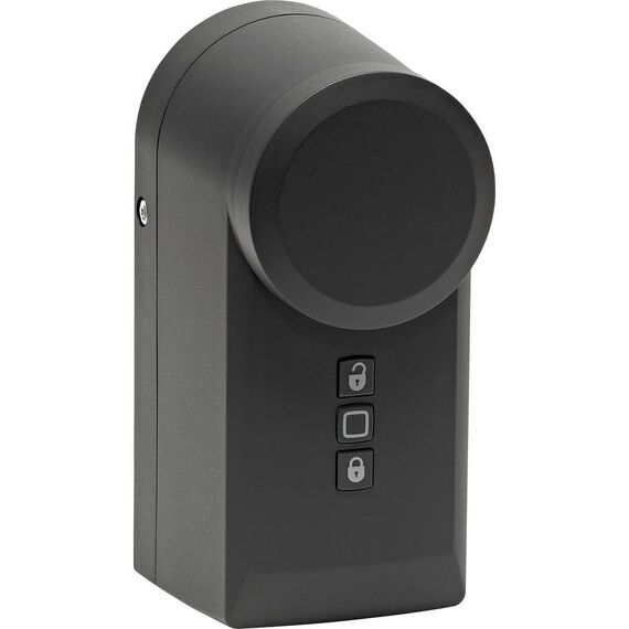 Homematic IP Smart Home Türschlossantrieb, anthrazit, elektronisches Türschloss, Smart Lock nachrüstbar ohne Umbau, Türöffner steuerbar per App, Alexa & Google Assistant, 160555A0