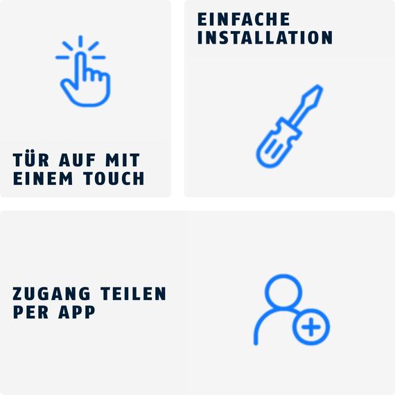 ABUS Türschlossantrieb LOXERIS One - smartes Öffnen und Schließen der Eingangstür per App - elektronisches Türschloss mit Zugangskontrolle - batteriebetriebenes Smart Lock ohne Kabelziehen - Weiß
