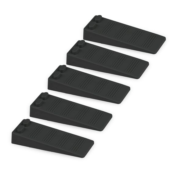Gvolatee 5 Stück türstopper boden schwarz, Höhenverstellbar kratzfester Rutschfester türkeil gummi hoch, Ungiftig Kein Unangenehmer Geruch türpuffer, Schutz für Balkontür, Arbeitszimmer, Kinderzimmer