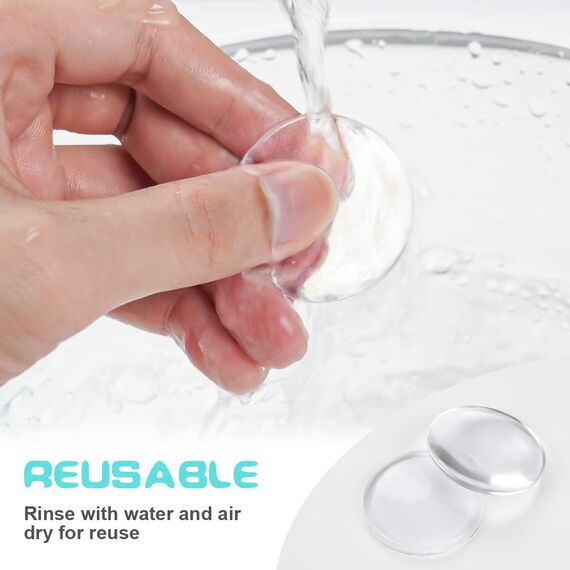 Vicloon Türstopper, 6 Stück Dezente Türpuffer Transparent, 40 * 8mm Silicone Türstopper Wand, Selbstklebend Transparent​ Runde für Türklinkenpuffer, Schützende Tür Stoßstange Wand Schalldämpfer