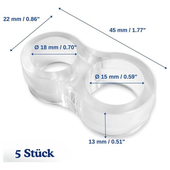 OG-ER Türstopper klinke Türklinkenpuffer Türklinken stopper, 5er-10er-20er Set, türgriff schutz, türstopper türklinke, türklinkenpuffer transparent (5er Set)