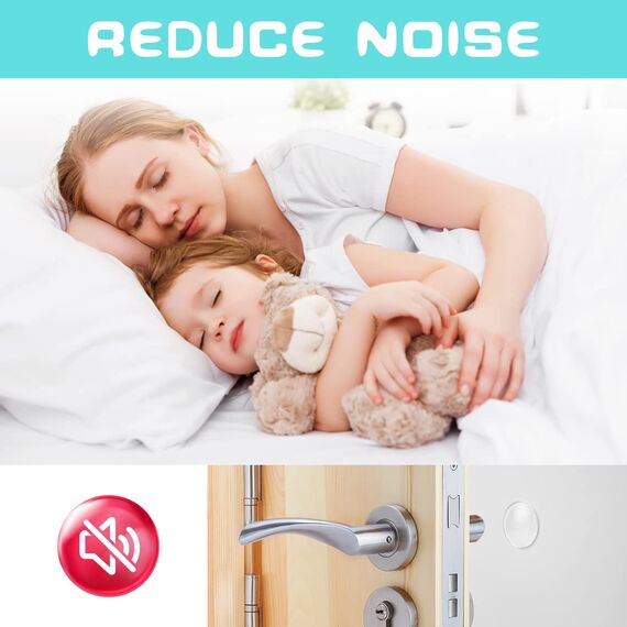 Vicloon Türstopper, 6 Stück Dezente Türpuffer Transparent, 40 * 8mm Silicone Türstopper Wand, Selbstklebend Transparent​ Runde für Türklinkenpuffer, Schützende Tür Stoßstange Wand Schalldämpfer