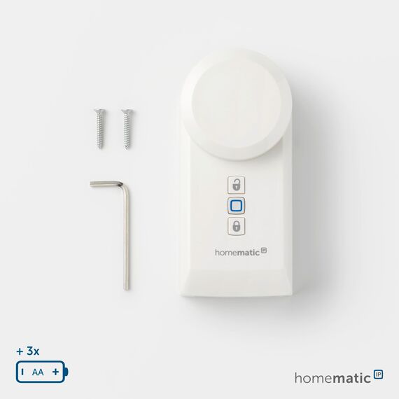Homematic IP Access Point 2 + Türschlossantrieb + Keypad, Smart Home, elektronisches Türschloss, Smart Lock nachrüstbar ohne Umbau, steuerbar per Codeschloss, Zahlencode, App, Alexa & Google Home