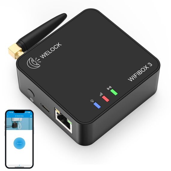 WELOCK WIFIBOX 3 Smart Bluetooth Gateway WiFi für welock Elektronisches Türschloss,für Fernentriegelung und Alexa-Verbindung