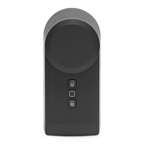 Homematic IP Smart Home Türschlossantrieb, anthrazit, elektronisches Türschloss, Smart Lock nachrüstbar ohne Umbau, Türöffner steuerbar per App, Alexa & Google Assistant, 160555A0
