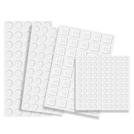 Gummipuffer, Gummifüße Selbstklebend, 240 Stück Elastikpuffer Transparent, Gumminoppen für Glasplatten, Schutzpuffer Selbstklebend, Türpuffer Pads für Türen, Schränke, Schubladen, Tastatur