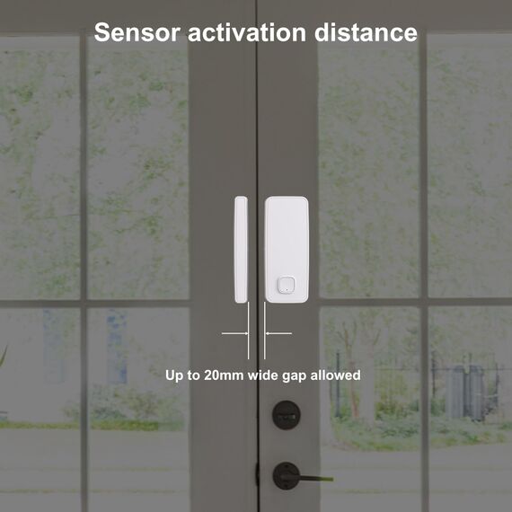 WELOCK Door Sensor, Türsensor für WELOCK Elektronisches Türschloss, Mitteilungen (Tür offen, geschlossen) aus der Ferne, Bluetooth, Zubehör für Smart Lock, weiß