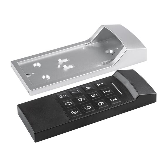 Homematic IP Smart Home Türschlossantrieb + Keypad, elektronisches Türschloss, Smart Lock nachrüstbar ohne Umbau, steuerbar per Codeschloss und Zahlencode aber auch per App, Alexa & Google Assistant