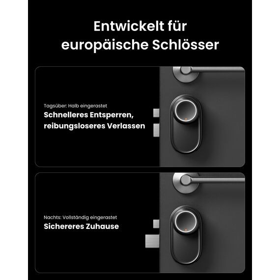 SwitchBot WLAN Smart Lock Ultra mit Keypad Vision, 3D-Gesichts-/Fingerabdruckerkennung, Elektronisches Türschloss mit Aufladbarem Akku, Öffnen per Gesicht, Fingerprint, Code, Alexa, unterstützt Matter