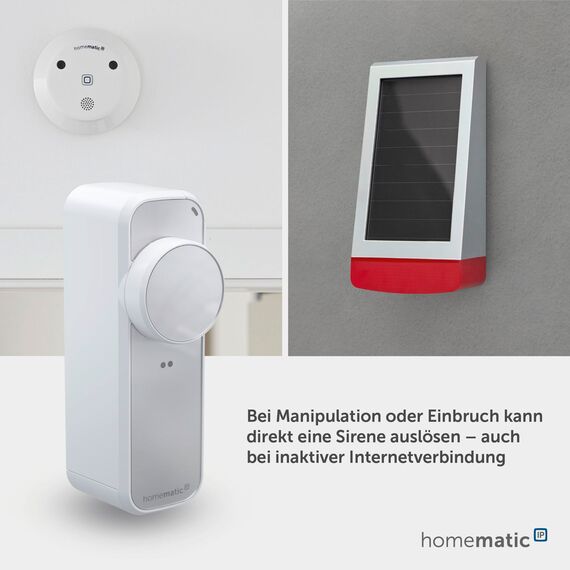 Homematic IP Türschlossantrieb – pro, weiß-silber, Smart Home, permanente Türüberwachung, Smart Lock, elektronsiches Türschloss, einfach nachrüsten, Tür steuern per App, Alexa & Google Home, 162822A0