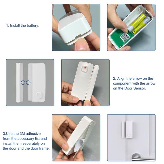 WELOCK Door Sensor, Türsensor für WELOCK Elektronisches Türschloss, Mitteilungen (Tür offen, geschlossen) aus der Ferne, Bluetooth, Zubehör für Smart Lock, weiß