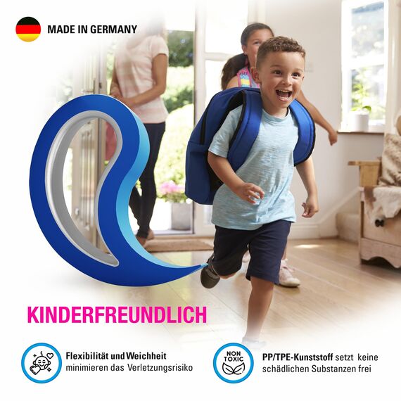 Stoppy, Stoppi, Fensterstopper, Türstopper, Türkeil, Türhaken, Fensterklammer, 2er Set (erhältlich in 14 Farben) (schwarz)