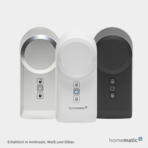 Homematic IP Smart Home Türschlossantrieb, elektronisches Türschloss, Smart Lock ohne Umbau, Türöffner per App, Alexa & Google Assistant, 154952A0