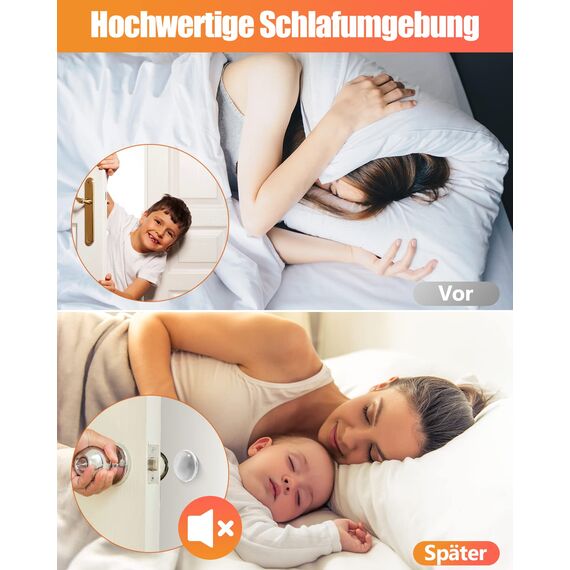 14 Stück Türstopper Selbstklebend (Transparent), 8x Runden Türstopper Wand (Ø40mm) + 6x Ö Typ Türstopper Klinke(Ø 18mm), für Bad, Möbel, Glasflächen, Wandschutz
