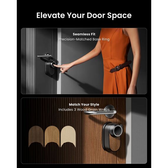 SwitchBot WLAN Smart Lock Ultra mit Keypad Vision, 3D-Gesichts-/Fingerabdruckerkennung, Elektronisches Türschloss mit Aufladbarem Akku, Öffnen per Gesicht, Fingerprint, Code, Alexa, unterstützt Matter