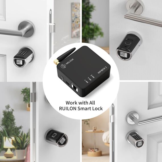 WELOCK WIFIBOX 3 Smart Bluetooth Gateway WiFi für welock Elektronisches Türschloss,für Fernentriegelung und Alexa-Verbindung