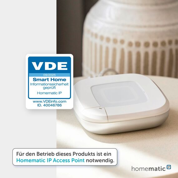 Homematic IP Smart Home Keypad, Codeschloss für die Haustür mit App-Funktion, Öffnen und Schließen mit Zahlencode, Erweiterung für Homematic IP Türschlossantrieb, 156424A0